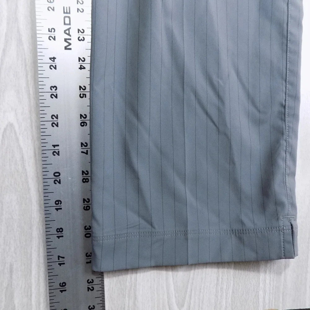 Nike Pants Mens 34x32 (fits 36x32) Tour Performance Dri-FIT Gray Pinstripe EUC